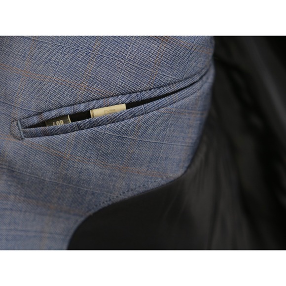 Bonobos Blazer Mens 40R Blue Plaid Wool Slim Fit Two Button Sport Coat Jacket - Picture 9 of 12